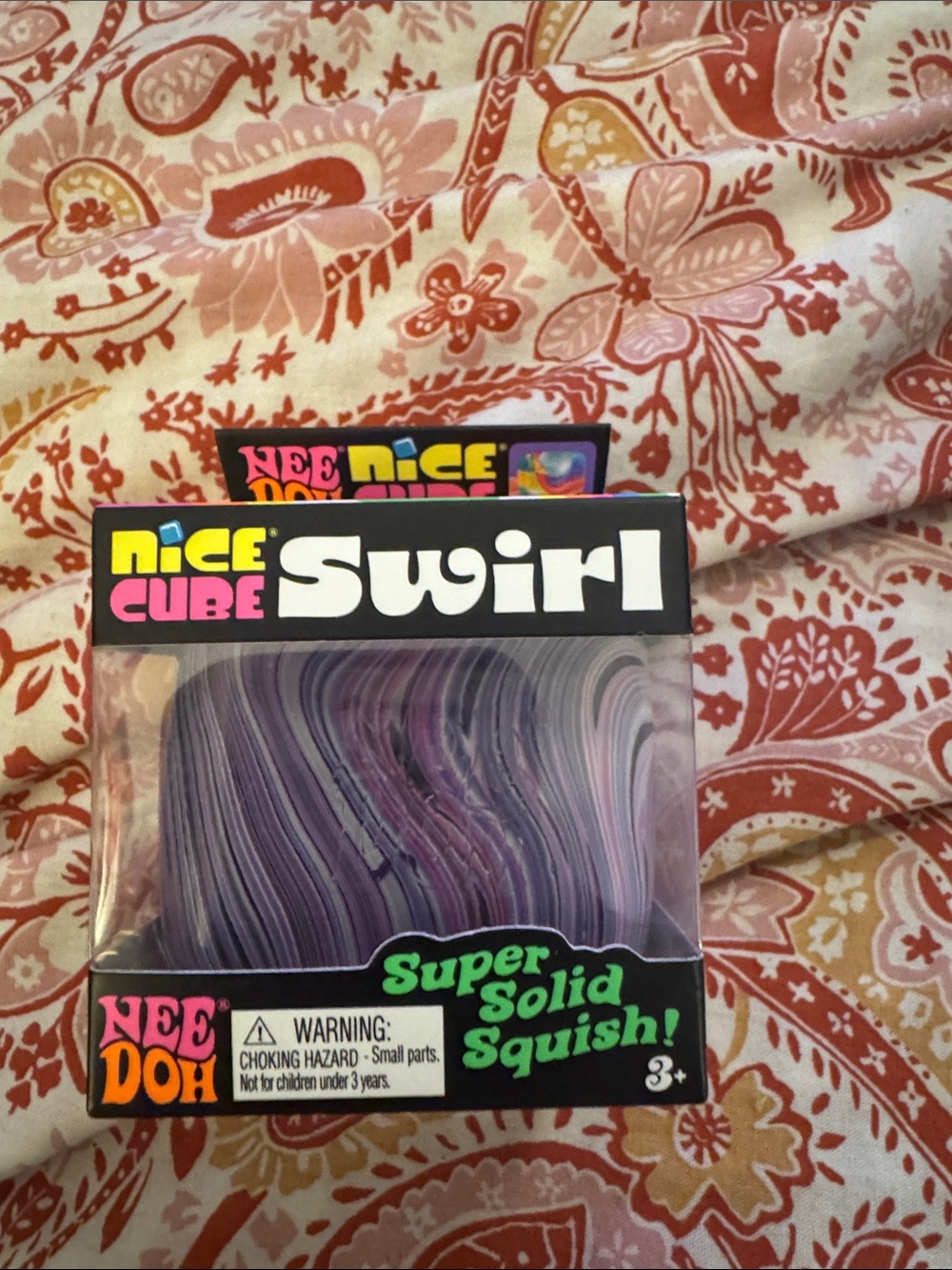 Nee Doh Nice Cube Swirl — Purple Marble Super Squish